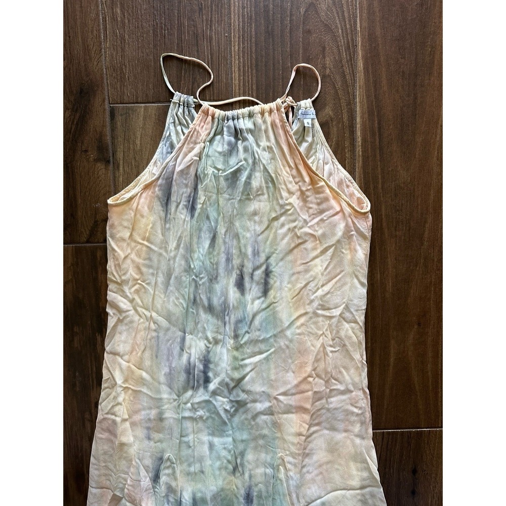 Young Fabulous & Broke Tie Dye Halter Maxi Dress Pastel Peach Grey Womens‎ Small